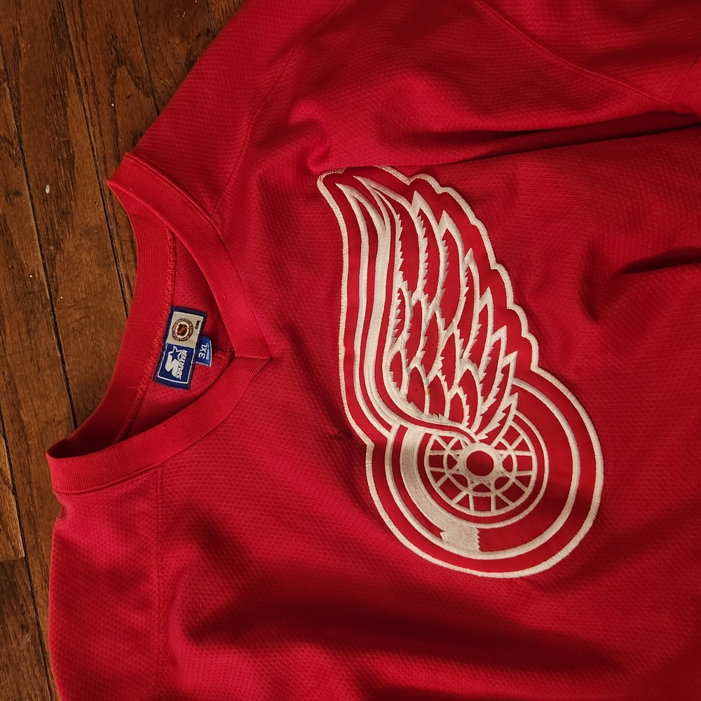 STARTER Red and White Hockey Jersey #91 Fedorov - Picture 3 of 3